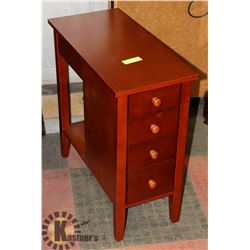 4-DRAWER END TABLE,11.5"X24"X24.5".