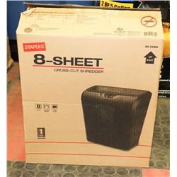 STAPLES 8 SHEET PAPER SHREDDER