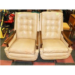 PAIR OF VINTAGE ROCKING CHAIRS AS IS