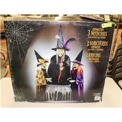 ANIMATED 3 WITCHES WITH LIGHTS AND SOUNDS