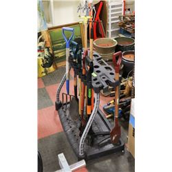 YARDTOOLS RACK WITH CONTENTS
