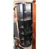 Image 1 : BLACK ROTATING BOOK SHELF,  69.5"H