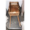 Image 1 : WOOD PLANTER PUSH CART