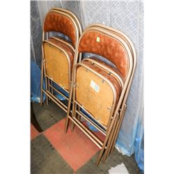 SET OF 4 FOLDING CARD TABLE CHAIRS