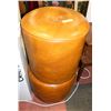 Image 1 : GROUP OF 2 LIGHT BROWN LEATHERETTE STOOLS