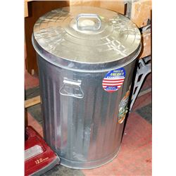 STEEL GARBAGE CAN WITH LID