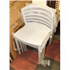 Image 1 : SET OF 4 NEW STACKABLE PLASTIC CHAIRS