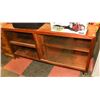 Image 1 : TEAK WOOD SIDEBOARD - AS IS, 58"X14"X30".