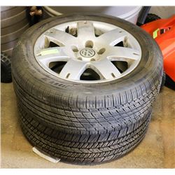 LOT OF 2 VW TIRES AND RIMS, 205/55R16