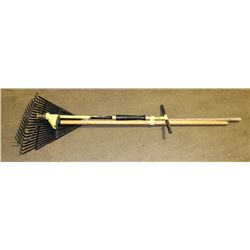 SET OF 2 RAKES AND WEED PULLER