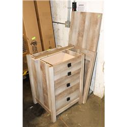 TALL WOOD TONE DESK AS IS NEEDS REPAIR