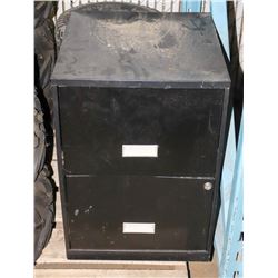 BLACK 2 DOOR FILING CABINET