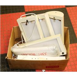 BOX OF XRAY VIEWERS AND BULBS