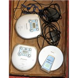 LOT OF 3 PANASONIC PORTABLE CD PLAYERS