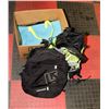 Image 1 : BOX OF BACKPACKS AND CARRY BAGS INCL BURTON AND