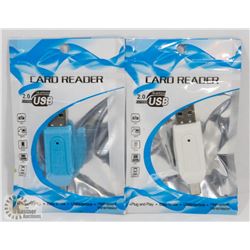 LOT OF 2 NEW! ALL-IN-ONE HI-SPEED USB 2.0 CARD