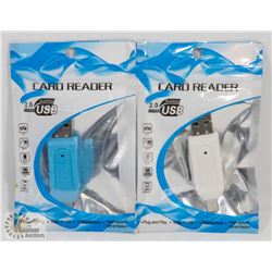 LOT OF 2 NEW! ALL-IN-ONE HI-SPEED USB 2.0 CARD
