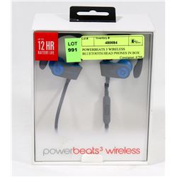 POWERBEATS 3 WIRELESS BLUETOOTH HEAD PHONES IN BOX