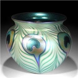 Charles Lotton 2004 Opal Peacock Bowl