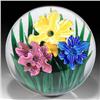 Image 1 : Steven Lundberg 1999 Iris Bouquet Paperweight