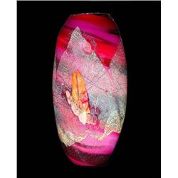 Chris Hawthorne Clear-Encased Blown Glass Vessel