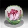Image 1 : Zellique 2005 Pink Crimp Rose Pedestal Paperweight