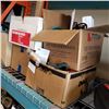 Image 1 : 2 BOXES OF BATTERY OPERATED CANDLES AND EASTERN ENVELOPES AND 2 BOXES OF HOUSE HOLD ITEMS AND COLLEC