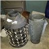 Image 1 : 3 OUTDOOR LANTERNS AND A BOX OF GARDEN DECOR
