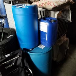 3 PLASTIC BARRELS