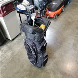 BLACK OGIO GOLF BAG W/ CLUBS