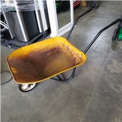 YELLOW METAL WHEEL BARROW
