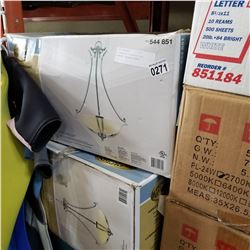 4 COMPLETE BRUSHED NICKEL HANGING PENDANT LIGHTS