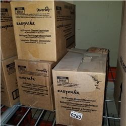4 BOXES OF EASY PACKS ALL PURPOSE CLEANER PRE MEASURED WATER SOLUBLE PACKETS RETAIL $53 PER BOX