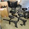 Image 1 : 3 PAINTBALL GUNS W/ MASKS AND ACCESSORIES