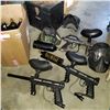 Image 2 : 3 PAINTBALL GUNS W/ MASKS AND ACCESSORIES