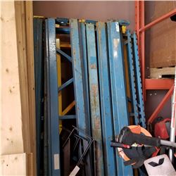 8FT x 3FT PALLET TRACKING SECTION W/ 5 BLUE SHELVES