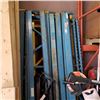 Image 1 : 8FT x 3FT PALLET TRACKING SECTION W/ 5 BLUE SHELVES