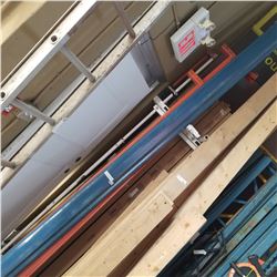 3 12 FOOT PALLET RACK BARS AND 1 10 FOOT PALLET RACK BAR AND 1 18 FOOT PALLET RACK BAR