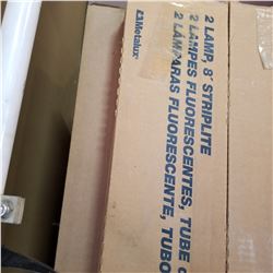 6 NEW METALUX 8FT FLUORESCENT LIGHT FIXTURES