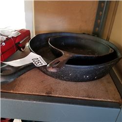 2 CAST IRON FRYING PANS