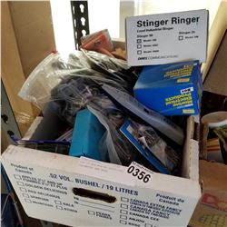 BOX OF NEW MARINE SUPPLIES, VOLTMETER AND MORE