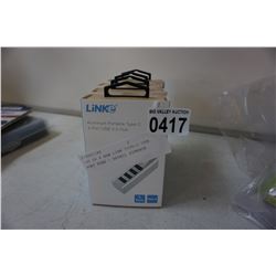 LOT OF 4 NEW LINK TYPE-C USB PORT HUBS - RETAIL $29EACH