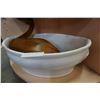Image 1 : LARGE WHITE CERAMIC POT AND WOODEN DUCK