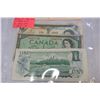 Image 2 : 6 CANADIAN BILLS 2 1986 $2, 1 1954 $2, 2 1973 $1, 1 1954 $1