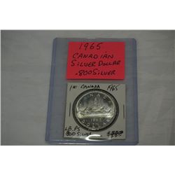 1965 CANADIAN SILVER DOLLAR .800 SILVER