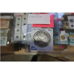 1966 CANADIAN SILVER DOLLAR .800 SILVER