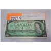 Image 1 : 1967 CANADIAN 1 DOLLAR BANK NOTE - CENTENNIAL YEAR UNCIRCULATED