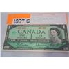 Image 2 : 1967 CANADIAN 1 DOLLAR BANK NOTE - CENTENNIAL YEAR UNCIRCULATED