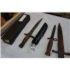 Image 3 : LOT OF 3 BAYONETS AND 3 BUCK KNIVES AND SHARPENING STONE