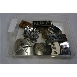 TRAY OF BELT BUCKLES